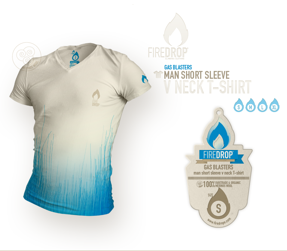 gas blasters | man short sleeve v neck tshirt