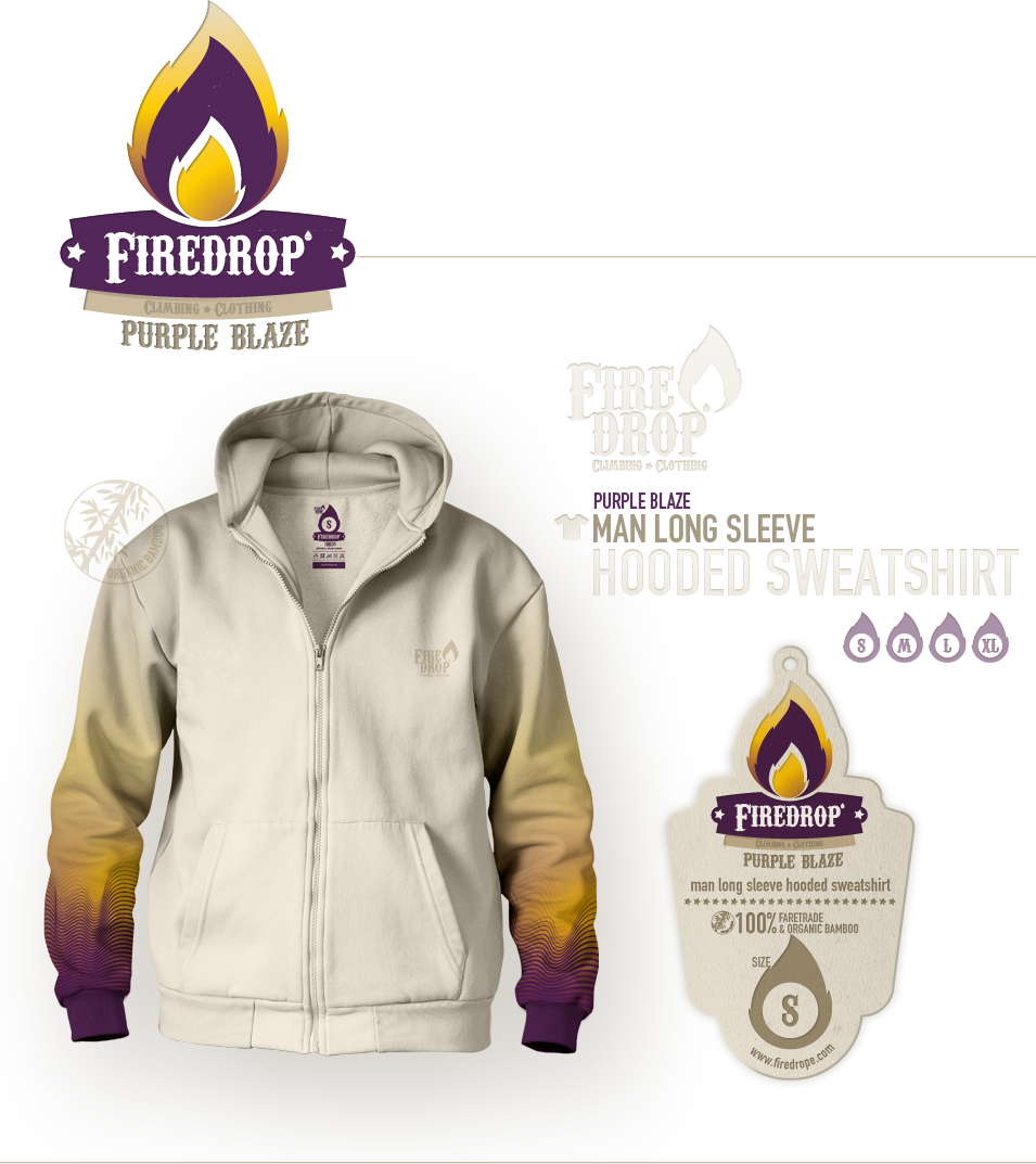 purple blaze | man short sleeve hooded sweatshirt