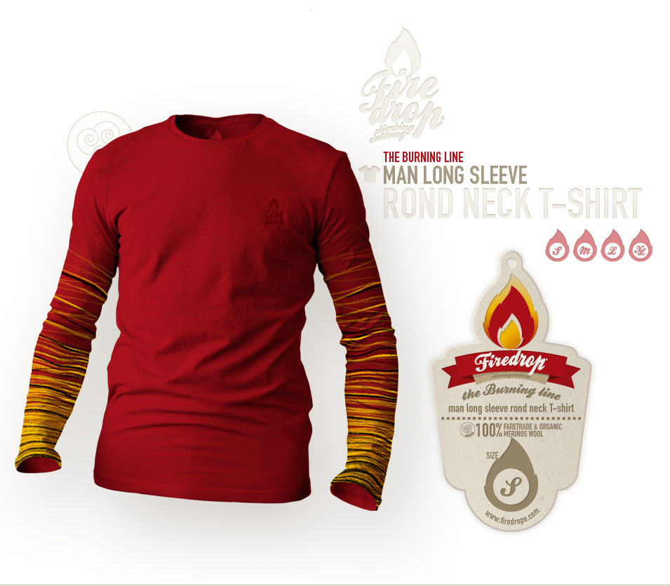 the burning line | man long sleeve rond neck tshirt